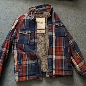 Hollister Sherpa lined flannel jacket